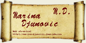 Marina Đunović vizit kartica